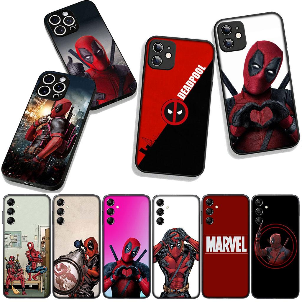 Чехол Marvel Deadpool Супергерой для Samsung Galaxy A25 A37 A57 A12 A14 A31 A41 A50 A51 A70 A71 A72 A21S A04 M15 Note 20 9 8 10