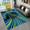 3D коврик с иллюзией вихря, абстрактный геометрический оптический ковер, ковер для гостиной, спальни, дивана, коврик для двери, декор, нескользящий напольный коврик