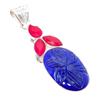 Burmese Sapphire, Ruby Gemstone 925 Sterling Silver Jewelry Pendant 2.17" AH-5184