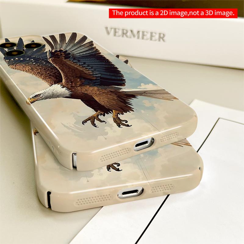 2DFlat Bald Eagle in Flight, Majestic Wingspan Art All inclusive film hard iPhone case, compatible with iPhone 18 Pro Max 17 16 15 14 13 12 11