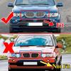 For BMW X5 E53 2004 2005 2006 Car Grille Single Line Front Kidney ABS Front Hood Grill Black 51137113733 51137113734 Accessories