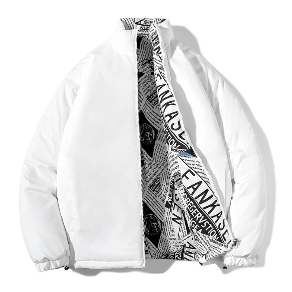 Хлопковая куртка мужская утолщенная зимняя куртка воротник-стойка модный бренд вставки универсальная кожаная хлопковая куртка красивый студент