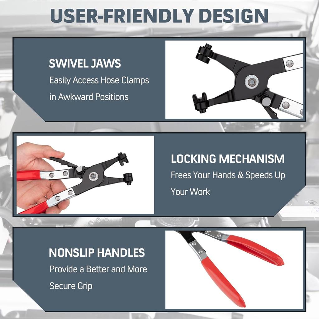 Зажимные клещи Гибкие шланговые зажимы Кабельного типа Гибкий кабель Длинные автомобильные шланговые зажимы Прямые шланговые зажимы Снятие пучков кабелей Инструменты для ремонта двигателя