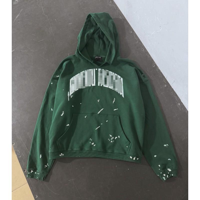 Oversized Washed Cotton Hoodie With Letter Print Unisex Streetwear Fall Casual Sweatshirt