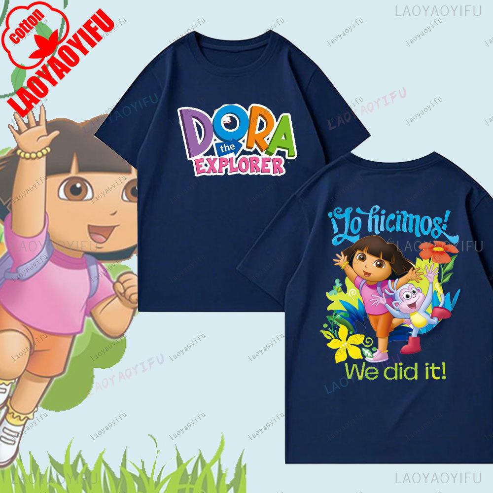 Unisex Dora The Explorer Cartoon Pattern TShirt Cute Harajuku TShirtComfortable Personality Tops Street Fashion Unisex Women
