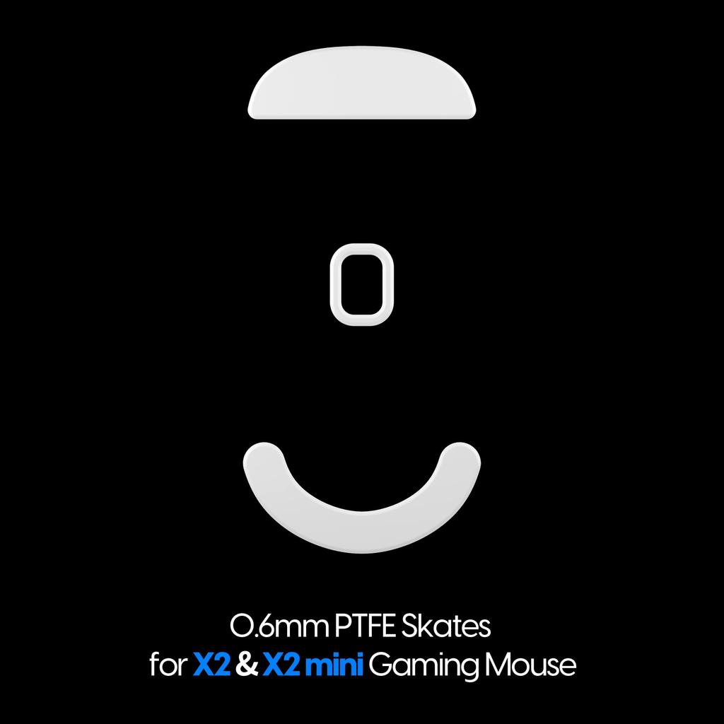 Pulsar Gaming Gears X2V2 X2H X2 (Средний и Мини) Ножки для мыши, 100% PTFE Премиум Слайдеры - Белые, Тонкий тип (0.6mm)