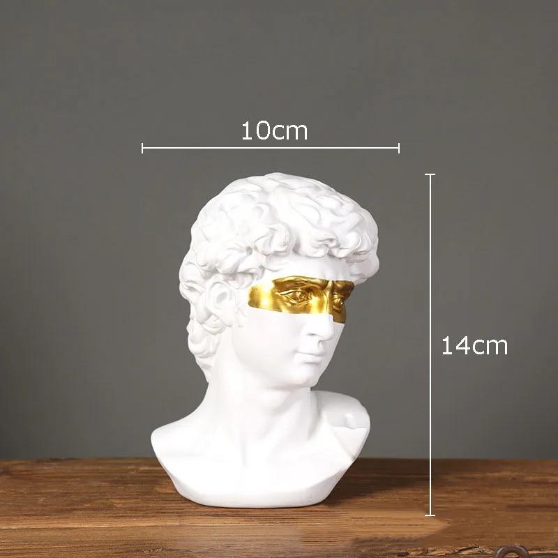 Греческая маска Давид бюст статуя смола классическая римская скульптура современное искусство декор для дома офиса кабинета книжной полки коллекция подарки