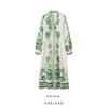 Kaslead New Arrival Women's Clothing Fashion Style Fashion Casual Minimalist Print Long Sleeves Long Dress