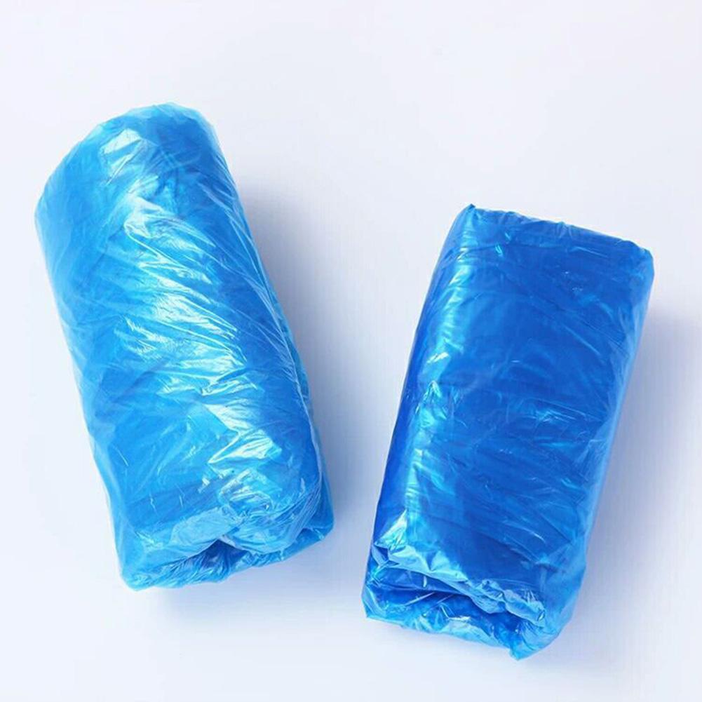 100 шт./упак. Пластиковые одноразовые нарукавники для защиты рук, синие
