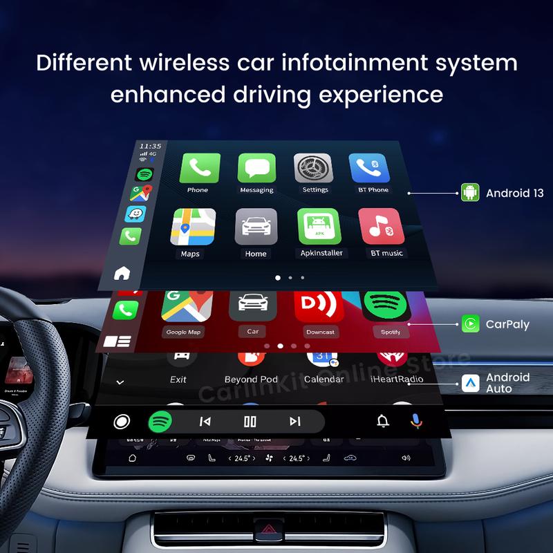 Carlinkit Android 13 Carplay Ai Box 8GB 128GB QCM6125 8-ядерный CarPlay Android Auto Беспроводной для Онлайн ТВ Netfilx Youtube IPTV