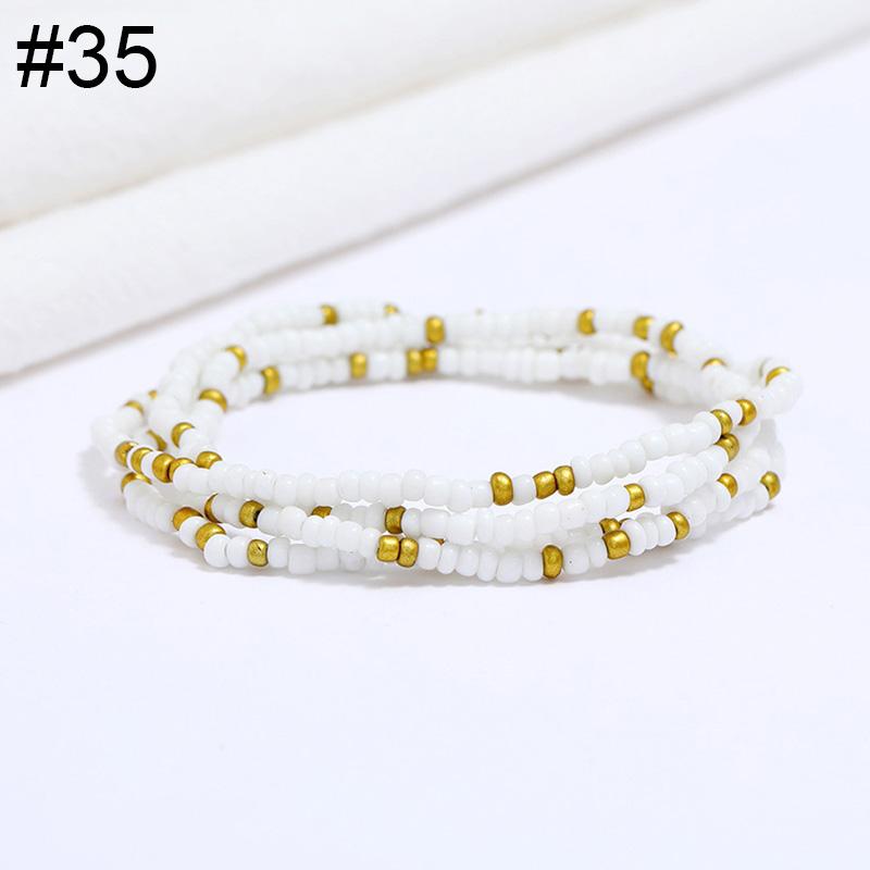 Women Fashion Waist Chain Rice Bead Waist Chain Beach Chain Body Jewelry Belly Chain