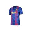 Training Sports Short-Sleeve Football Jersey, Fan Edition, 2021-2022 Season, Barcelona Home Kit Men Tops Blue DB5896-406