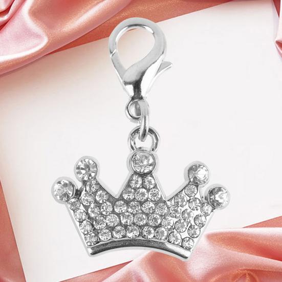 Мода Стразы Корона Кулон Брелок Собака Завесы Декор Аксессуары для домашних животных
