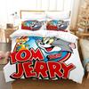 Cartoon T-Tom Mouse and Cat Bedding Set J-Jerry Duvet Cover Bed Set Quilt Cover Pillowcase Comforter king Queen Size Boys Adult