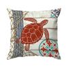 1,4 Pcs Wood Grain Marine Organism Single-Sided Printed Pillowcase Cushion Cover,Suitable For Living Room,Bedroom,Car Decoration