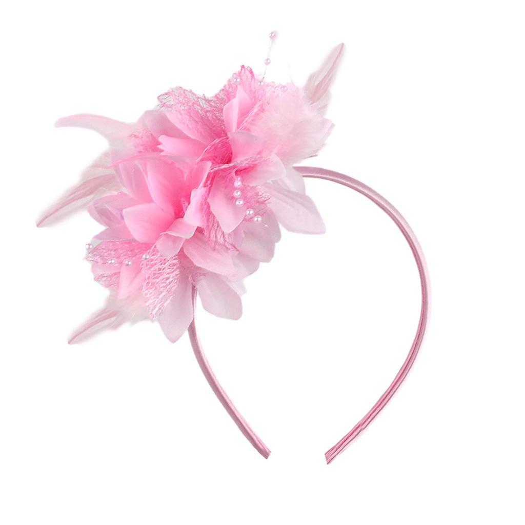 1900S Flapper Feathered Flower Headband For Carnival Party Antique Hair Decoration With Soft Band for Music Festival