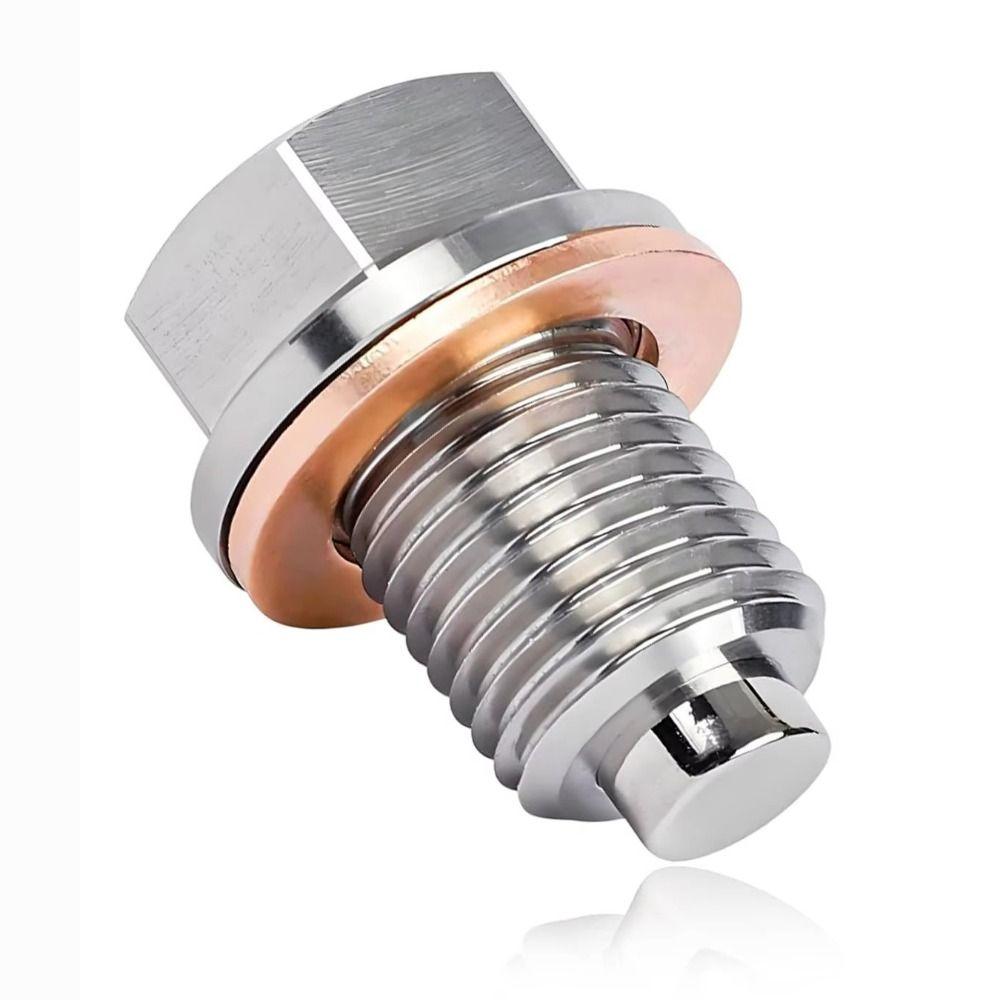 Stainless Steel Oil Drain Plug With Copper Washer Magnetic Drain Plug Reusable Sump Drain Bolt