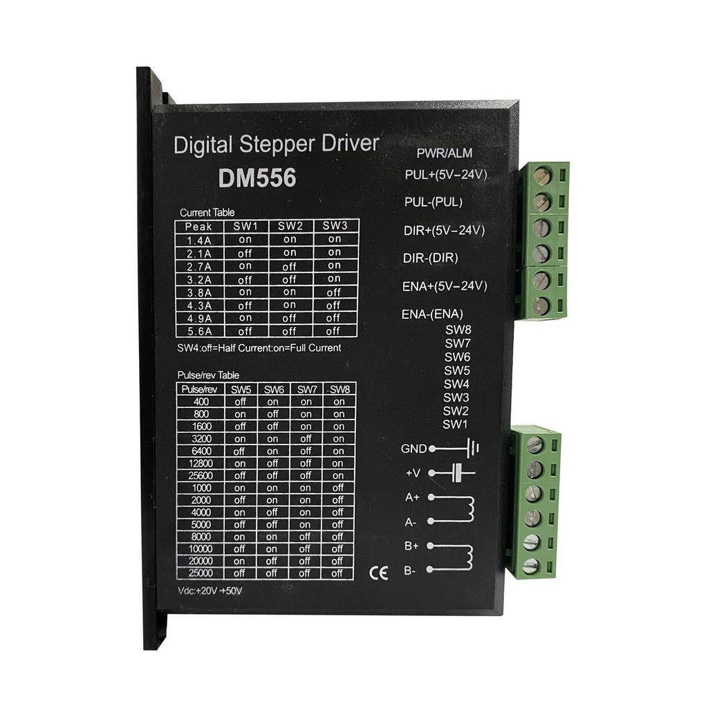 57 Stepper Motor Driver with 32-bit DSP: Low Noise & Temperature, 2.1A-5.6A for CNC Engravers