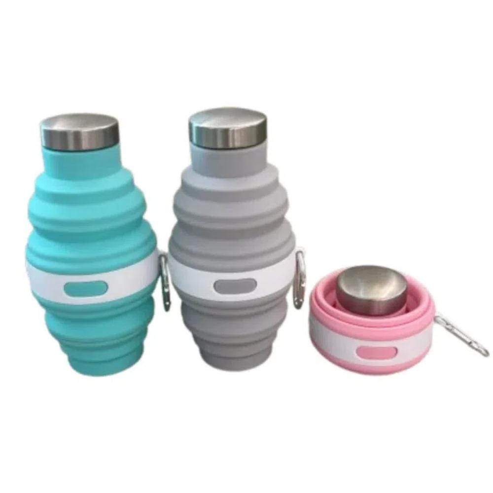 Silicone Collapsible Water Bottles Retractable Folding Drink Cups Reusable Hiking Cups for Outdoor