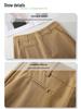 Женские шорты от костюма цвета хаки: Весна/Лето 2025 Свободные, С высокой талией, Слимминг, Прямые-Широкие брюки, Пятиточечные брюки.