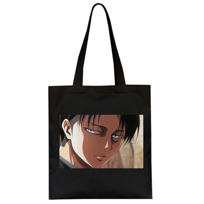 Anime Attack On Titan Fashion Punk Shopper Bag Harajuku Large Capacity Gothic Teenager Tote Bag Vintage Casual Women Canvas Bag