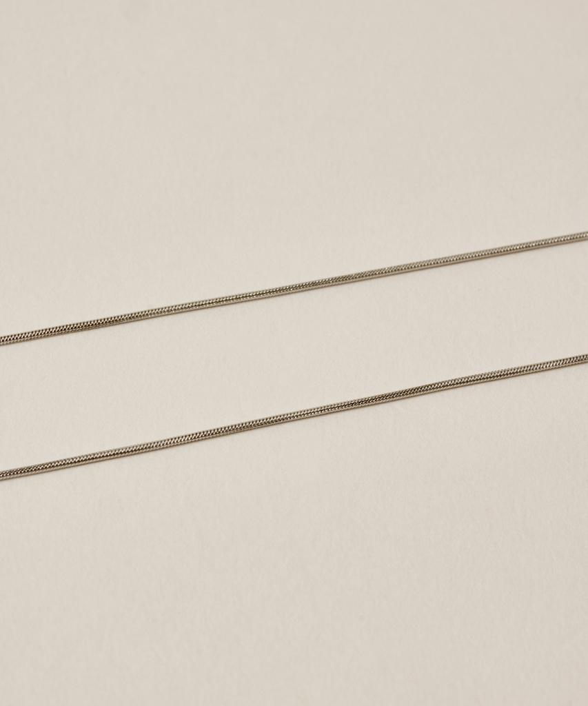 Новичок Токио Ожерелье с лепестком и круглой цепью [Нержавеющая сталь] / Серебристый