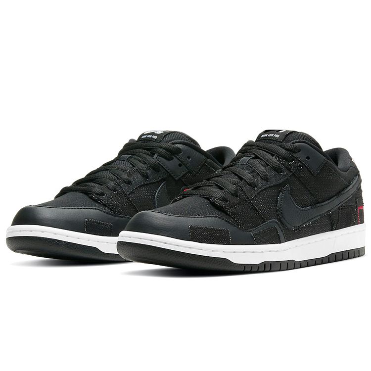Wasted Youth x Nike Dunk Low SB Черный деним Унисекс Кроссовки Университетский красный Белый DD8386-001