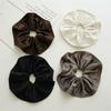 Oversized Solid Color Scrunchies Korean Satin Large Elastic Hairbands Hair Rings Rubber Band For Women Ponytail Hair Accessories