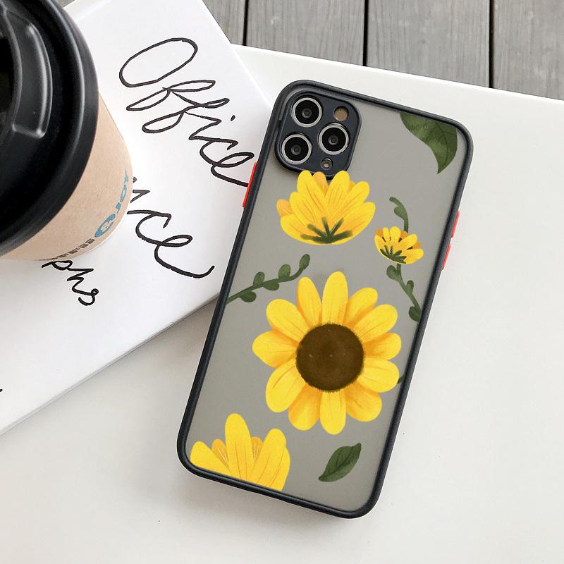Чехол для телефона с цветами подсолнуха и хризантемами для iPhone 16 15 12 11 13 14 Pro Max XS XR X 15 14 7 8 Plus SE2 Ударопрочная задняя крышка