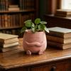 Мини-цветочный горшок Милый настольный горшок 3D-печать Исцеляющее улыбающееся лицо Креативный горшок для зеленых растений для дома