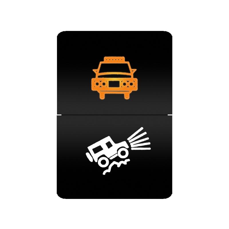 Car Push Switch Dual ON OFF Button Led Bar Roof Lights Fog Spot Driving Lights Button For Toyota 4Runner Hilux RAV4 Prado Camry