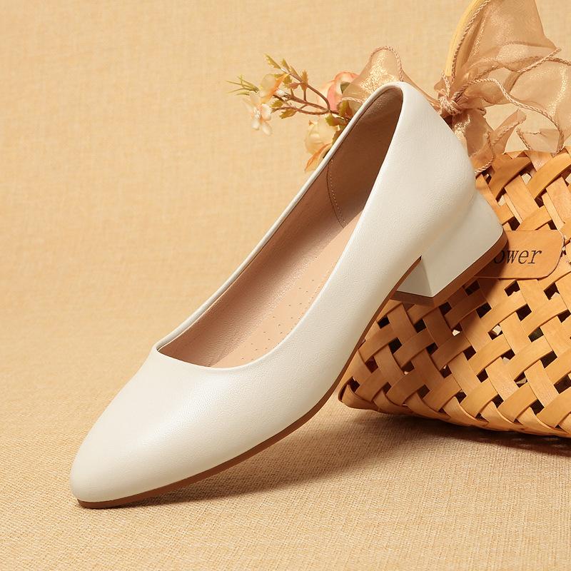 Рабочая обувь на мягкой подошве для женщин, черная формальная обувь для работы, для поездок на работу, кожаная обувь, одинарная обувь, профессиональная, удобная, новая