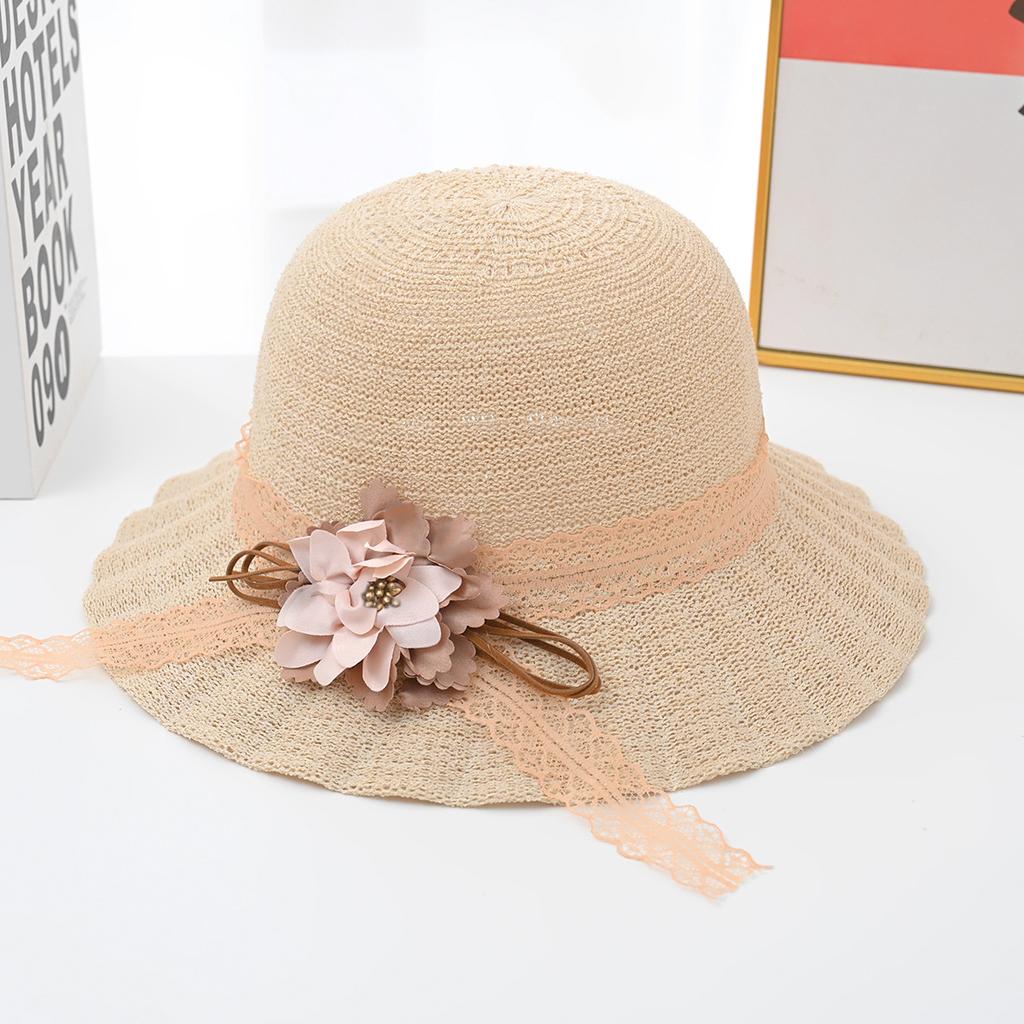 Летняя пляжная соломенная шляпа с защитой от солнца, защита от ультрафиолета, женская шляпа от солнца, маленькая рыбацкая шляпа с цветком, женская шляпа