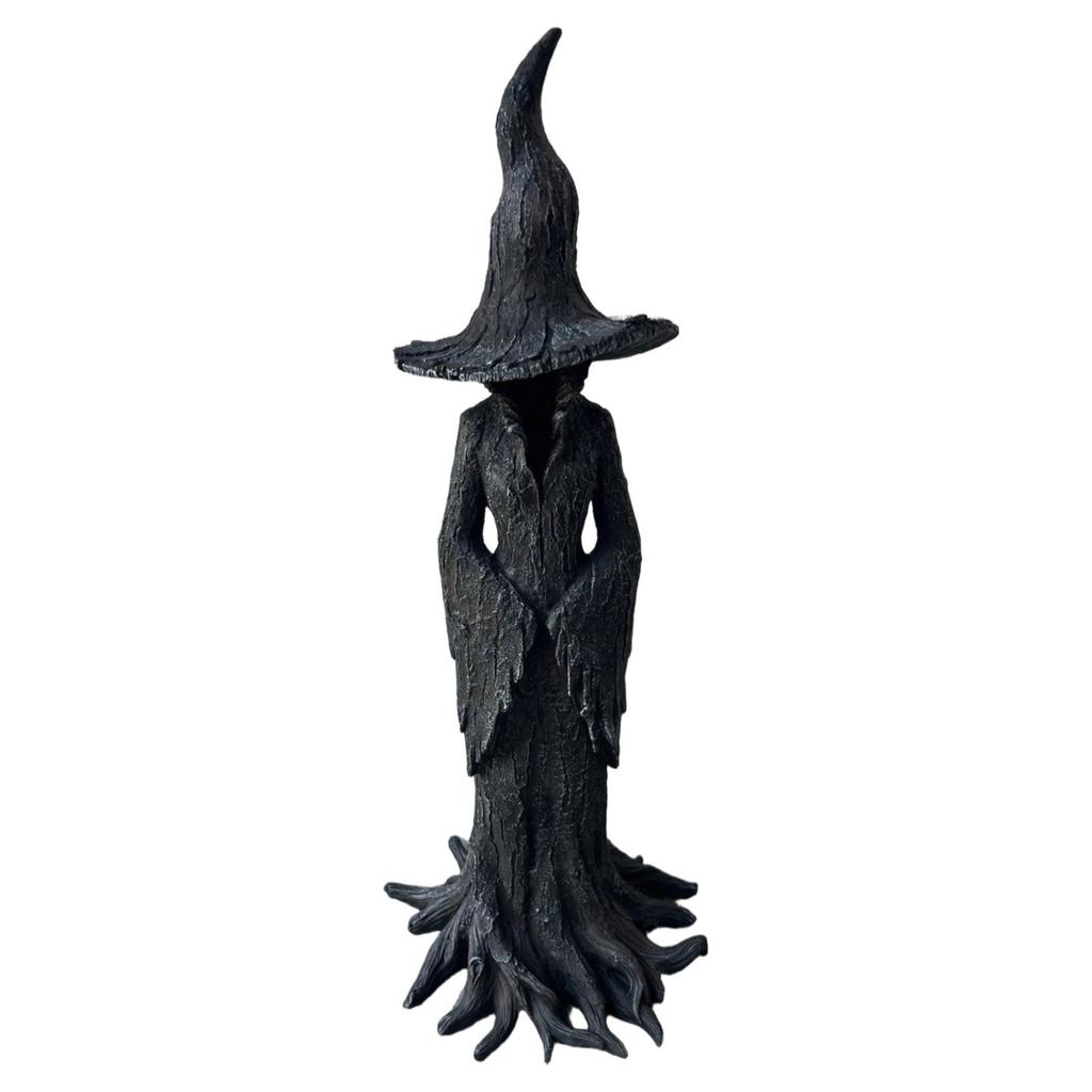 Witch Figurines Halloween Tabletop Decors Ghostly Charm Table Decors Resin Halloween Figures for Party Display