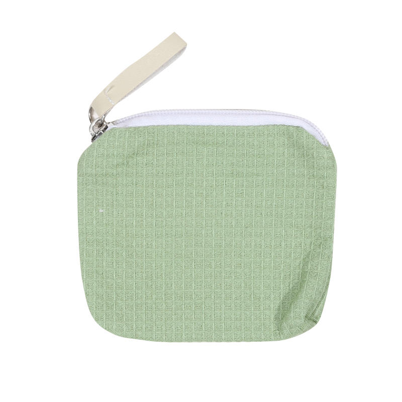 1 шт. Милый простой вафельный кошелек для ключей, помады, кошелек для карточек, чехол, модный женский кошелек на молнии с принтом