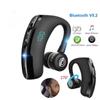 V9S Бизнес-наушники Bluetooth 5.2 Наушники с микрофоном Беспроводной одиночный вкладыш Водонепроницаемая шумоподавительная гарнитура с ушным крючком Hands Free для смартфонов