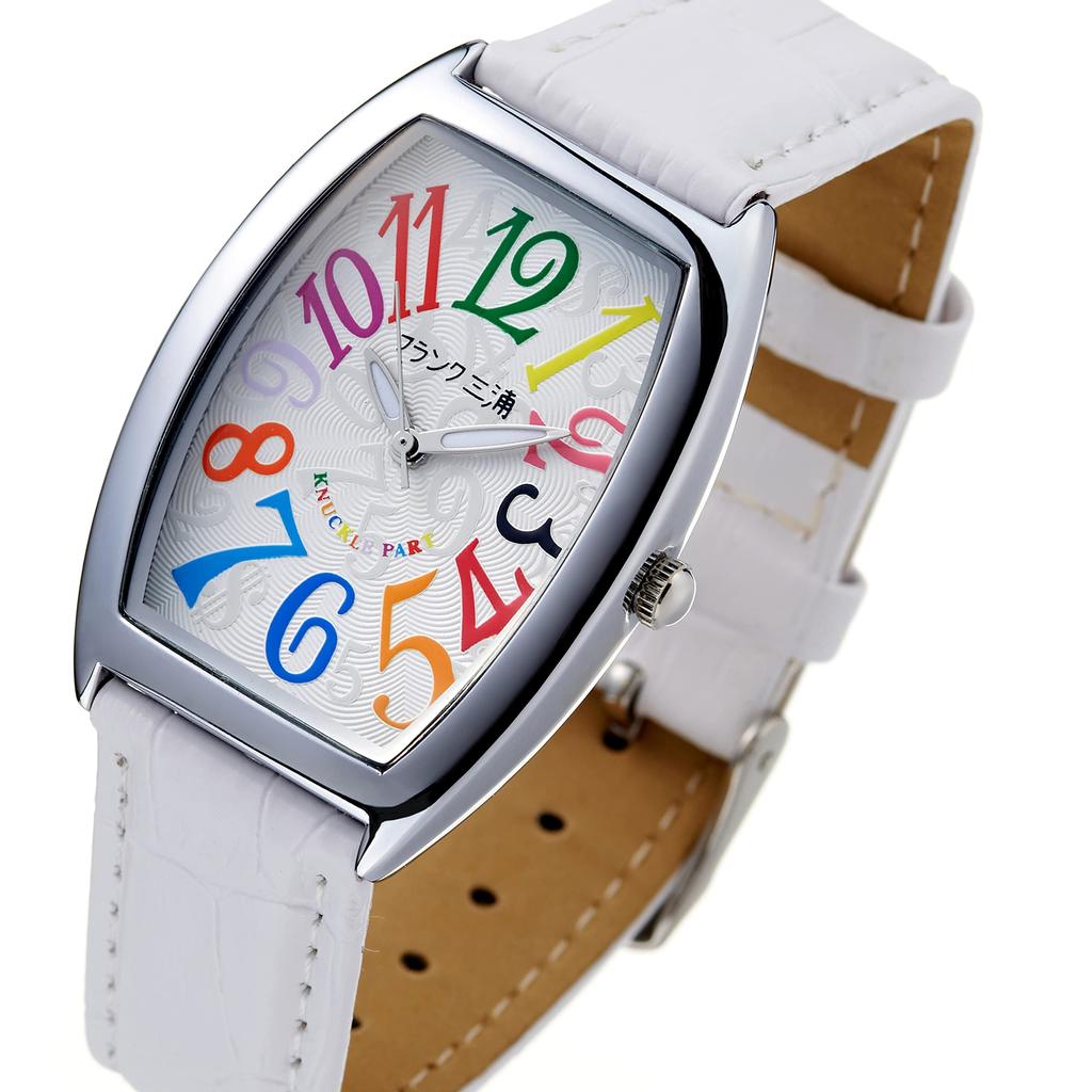 Frank Miura Reproduction Watch, One of Japan's Four Major Brands, Unit Zero Quartz Watch, Women's (Rainbow White)