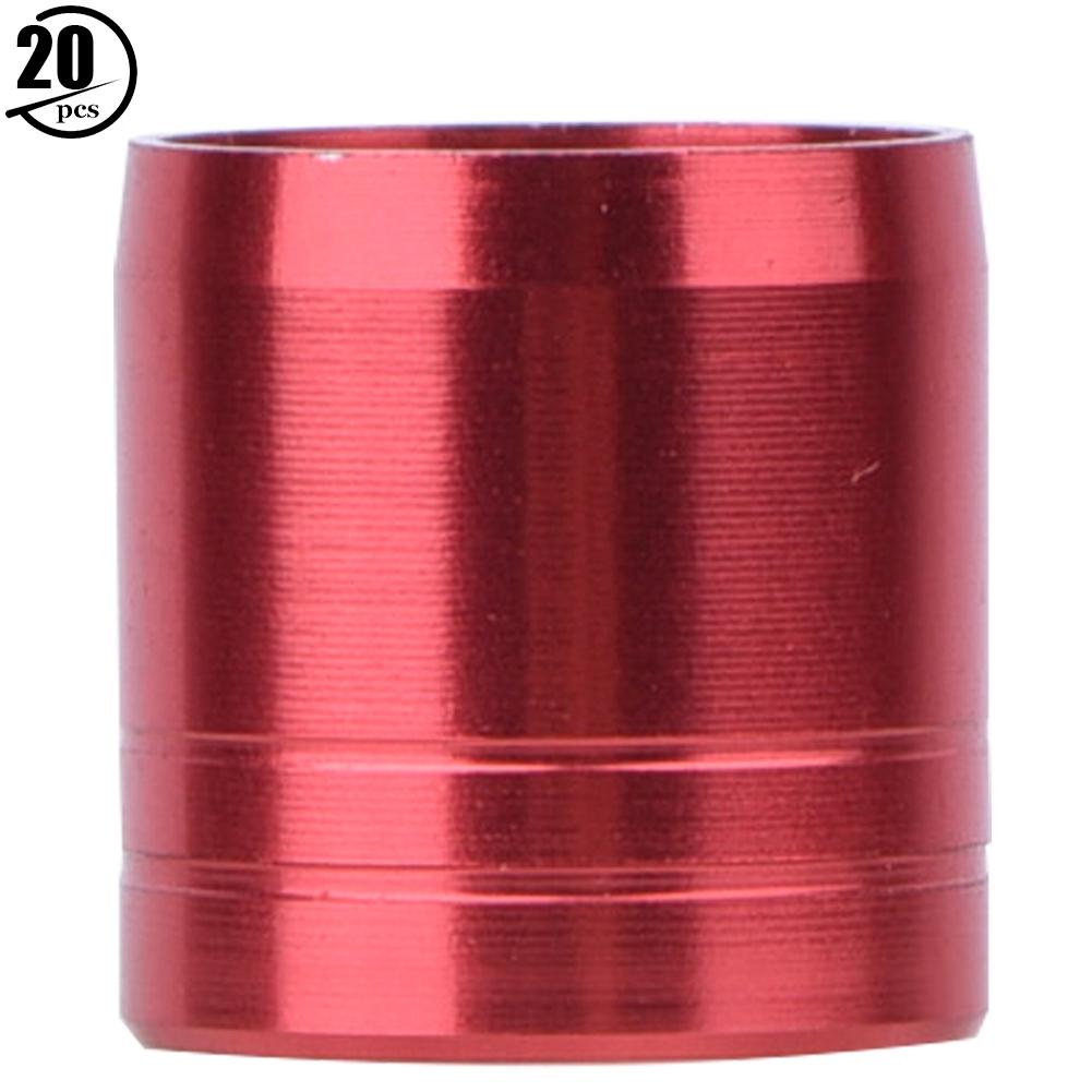 20 Pcs Universal Aluminum Alloy Archery Explosion Proof Ring Bow and Arrow Accessories Set(red 8mm)