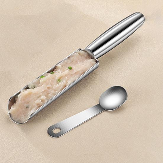 Кухонная ручная машина для приготовления фрикаделек из нержавеющей стали с нескользящей ручкой, многоразовая, легко моющаяся, машина для приготовления фрикаделек с антипригарным покрытием, кухонный инструмент