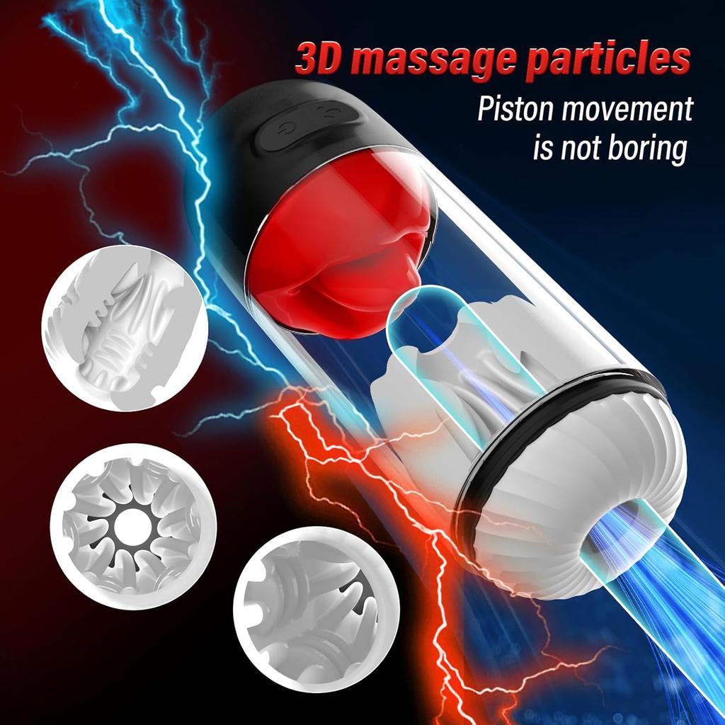 APP Male Vibrator Penis Pump with 9 Vibrating Tongue Licking Pocket Pussy Stroker Trainer Pump Adult Sex Toys for Men Adult
