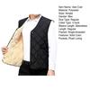 Men Vest Coat V-Neck Sleeveless Single Breasted Solid Color Waistcoat with Pockets Thickened Plush Lining Vest Jacket