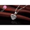 Classic Luxury 925 Sterling Silver Shinning CZ Stone Love Letter Heart Shape Necklace Earring Set Wedding Jewelry Sets