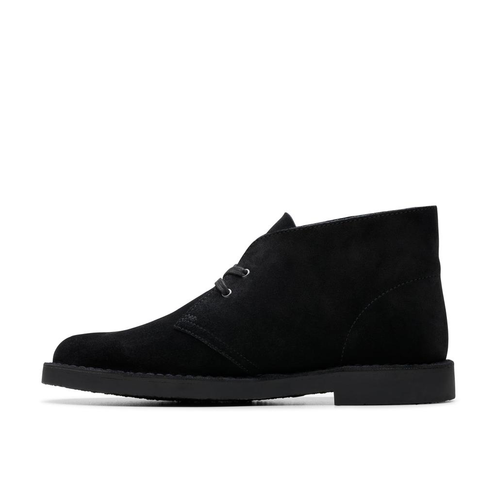 [Clarks] Chukka Boots Shepton Black Suede, Size 25.0 Cm