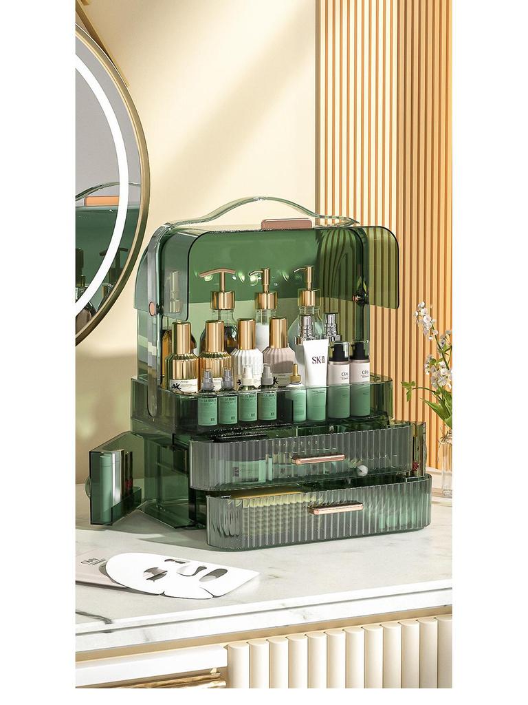 Прозрачный ящик для хранения средств по уходу за кожей и косметики для ванной комнаты