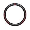 Carbon Fiber Sport Steering Wheel Cover Leather Grip 38cm Universal Car