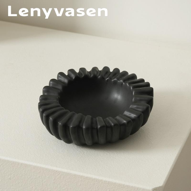 Ceramic Ashtray Geometric Asymmetrical Check Pattern Cigar Ashtray Smoking Accessories Desktop Storage Container Ashtrays
