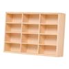 Display Stand Wooden Presentation Shelf Cabinet Organizer Model Car Toy Mount with Individual