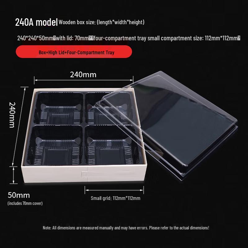 COFLYEE Disposable Solid Wood 9-Grid Takeaway Box