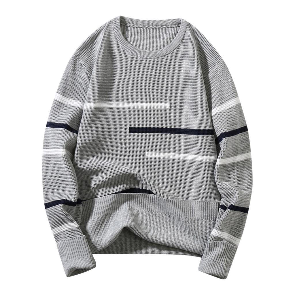 Fashion Casual Long Sleeve Round Neck Men'S Sweater Loose Pullover