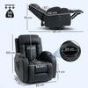 Massage Chair with Rocking, Reclining & Heat Function, 3 Modes, Rotatable, Black